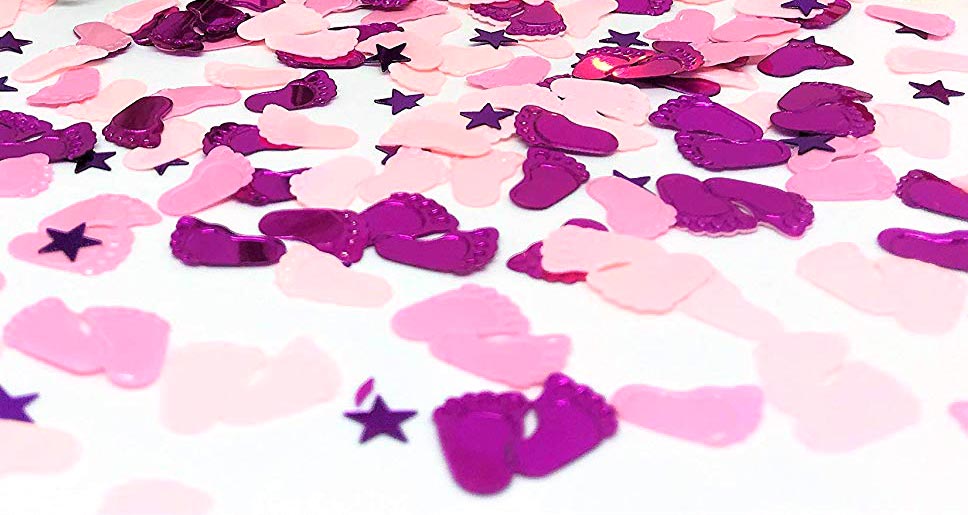 Konfetti Baby-Füße Rosa