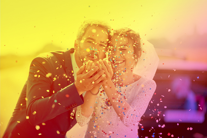 Konfetti Hochzeit
