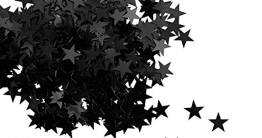 Konfetti Sterne Schwarz