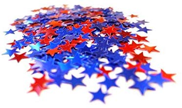 Konfetti Sterne Rot-Blau