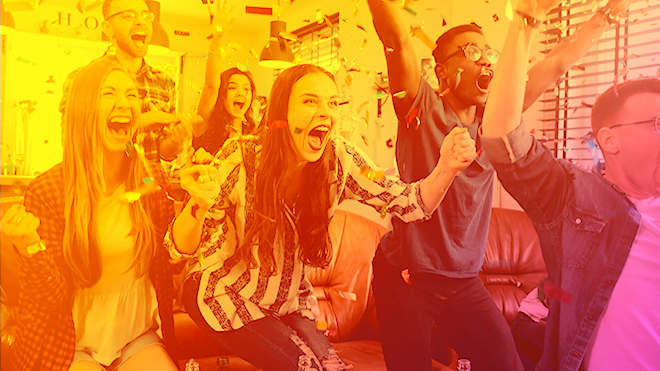 Konfetti Sport und Public Viewing