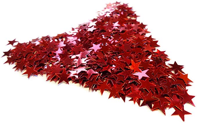 Konfetti Sterne Rot