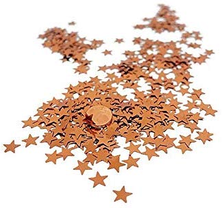 Konfetti Sterne Kupfer-Braun