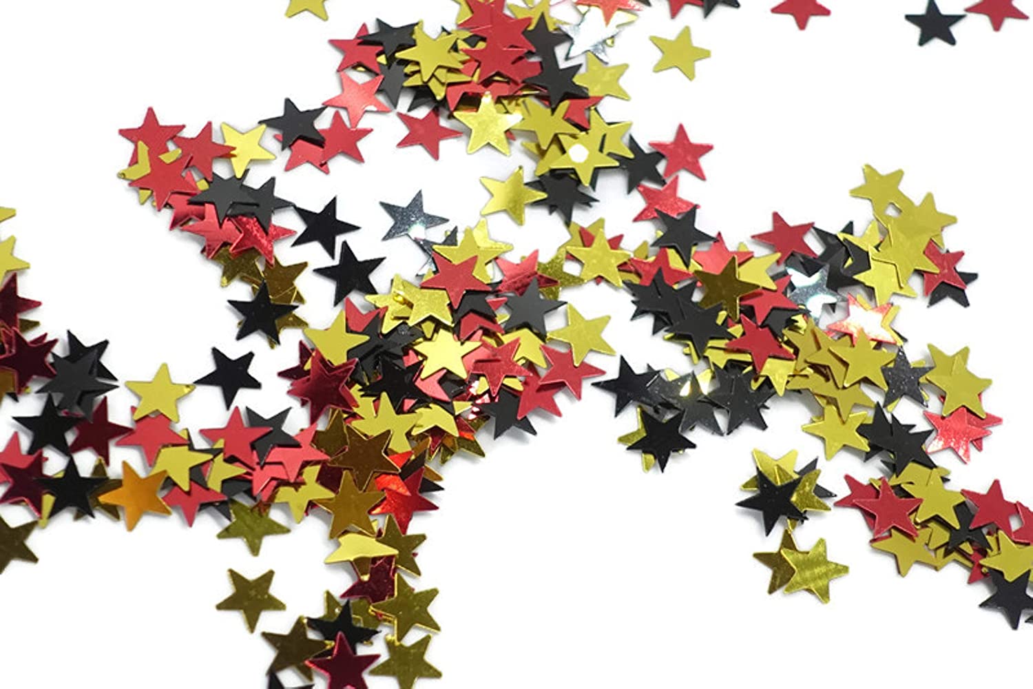 Konfetti Sterne Schwarz-Rot-Gold