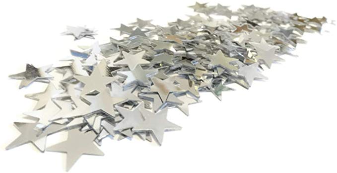 Konfetti Sterne Silber